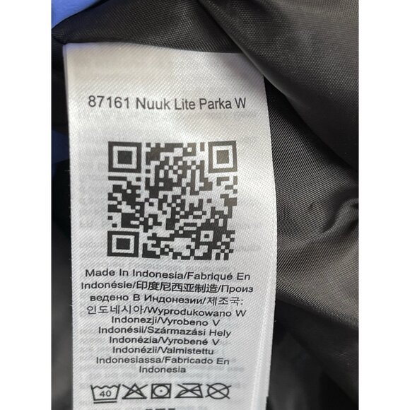 Fjallraven Nuuk Lite Parka Womens Jacket Coat Size Large Blue Hooded Faux Fur - Picture 11 of 13